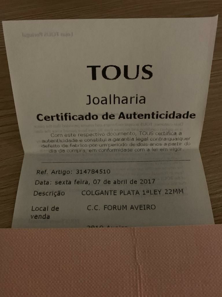 Tous em prata original pendente