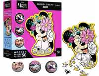 Puzzle drewniane Myszka Minnie 50 W świecie Minnie Wood Craft Junior