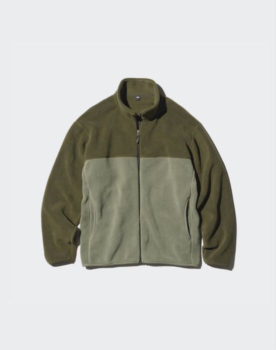 Фліска флісовий кардиган uniqlo fleece full-zip jacket (colour block)