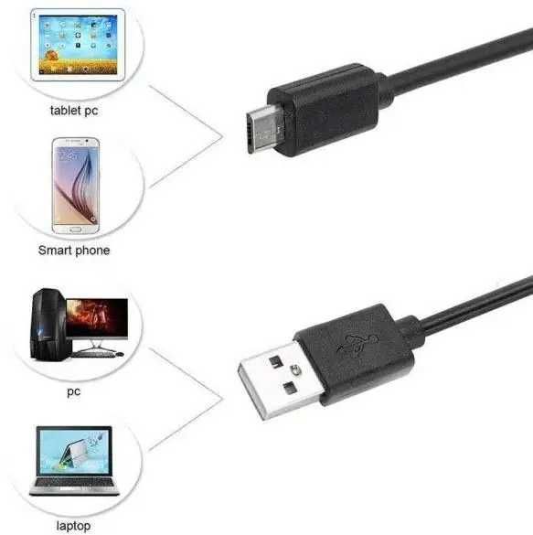 Эндоскоп для Android и PC, Гибкая камера 5 метров, USB-камера