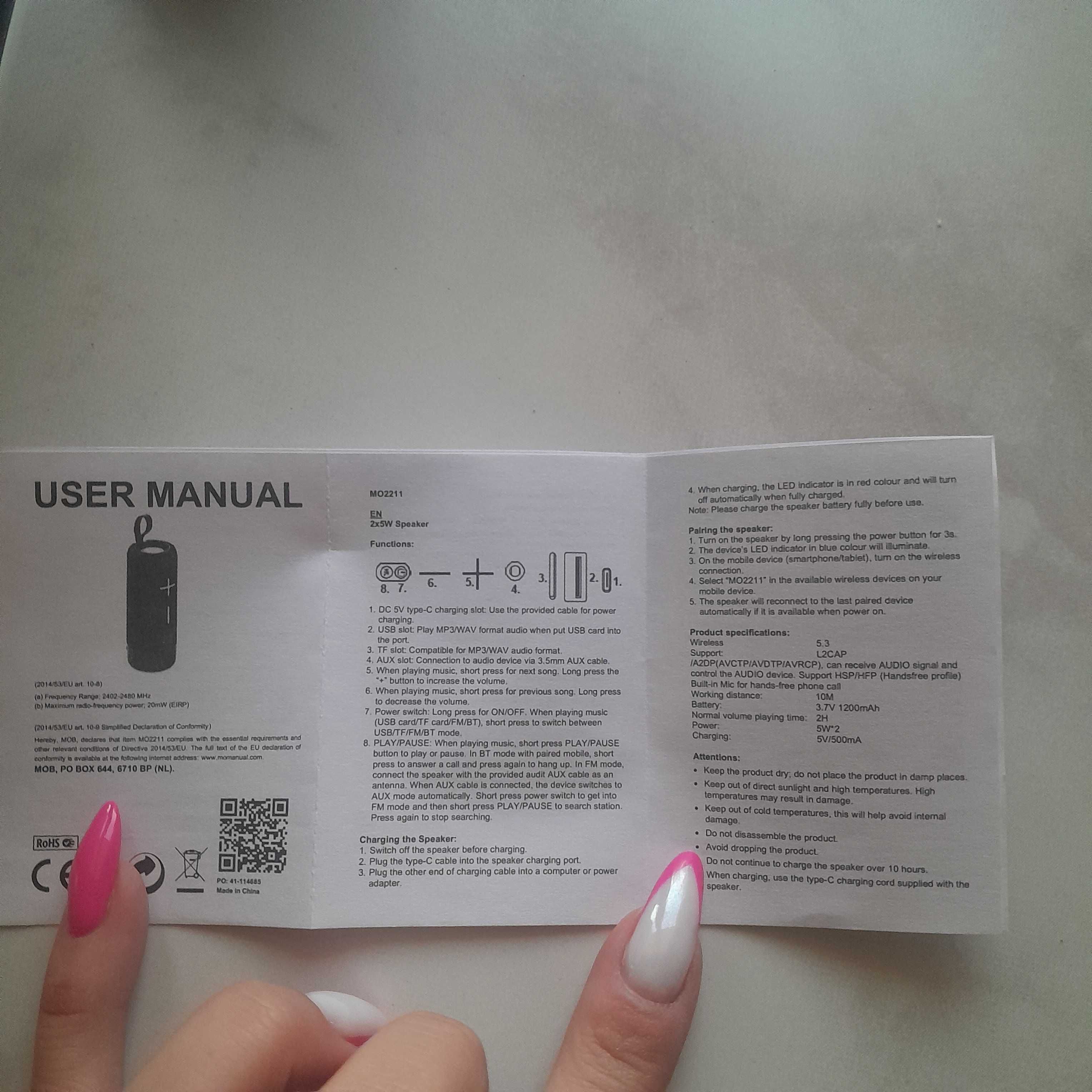 Głośnik nowy ! User manual