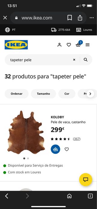 Tapete Ikea pele de vaca