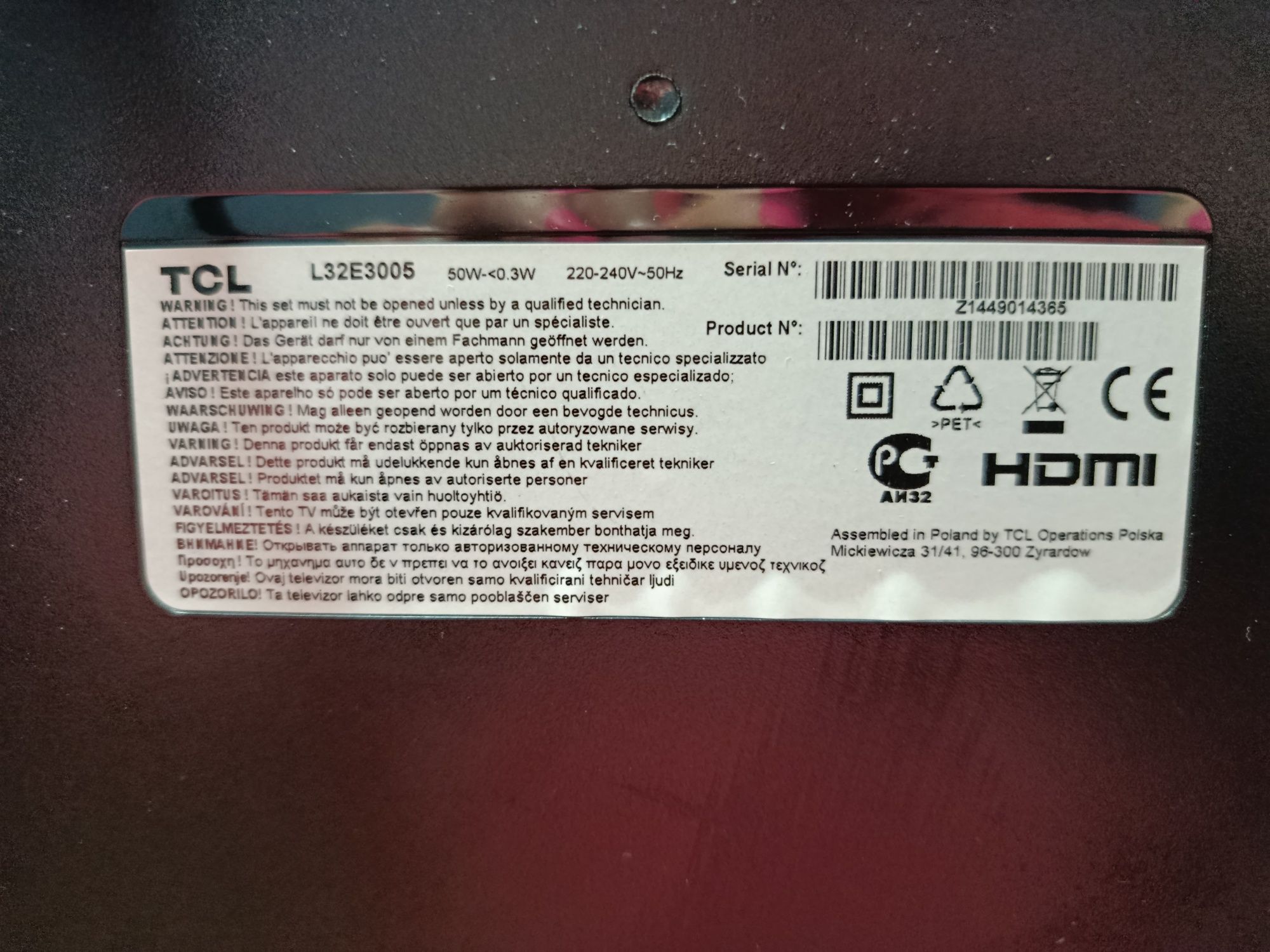 Telewizor TCL 32 cale