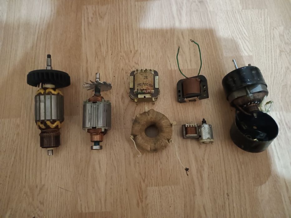 Роторы, статор,  трансформаторы, двигатели.