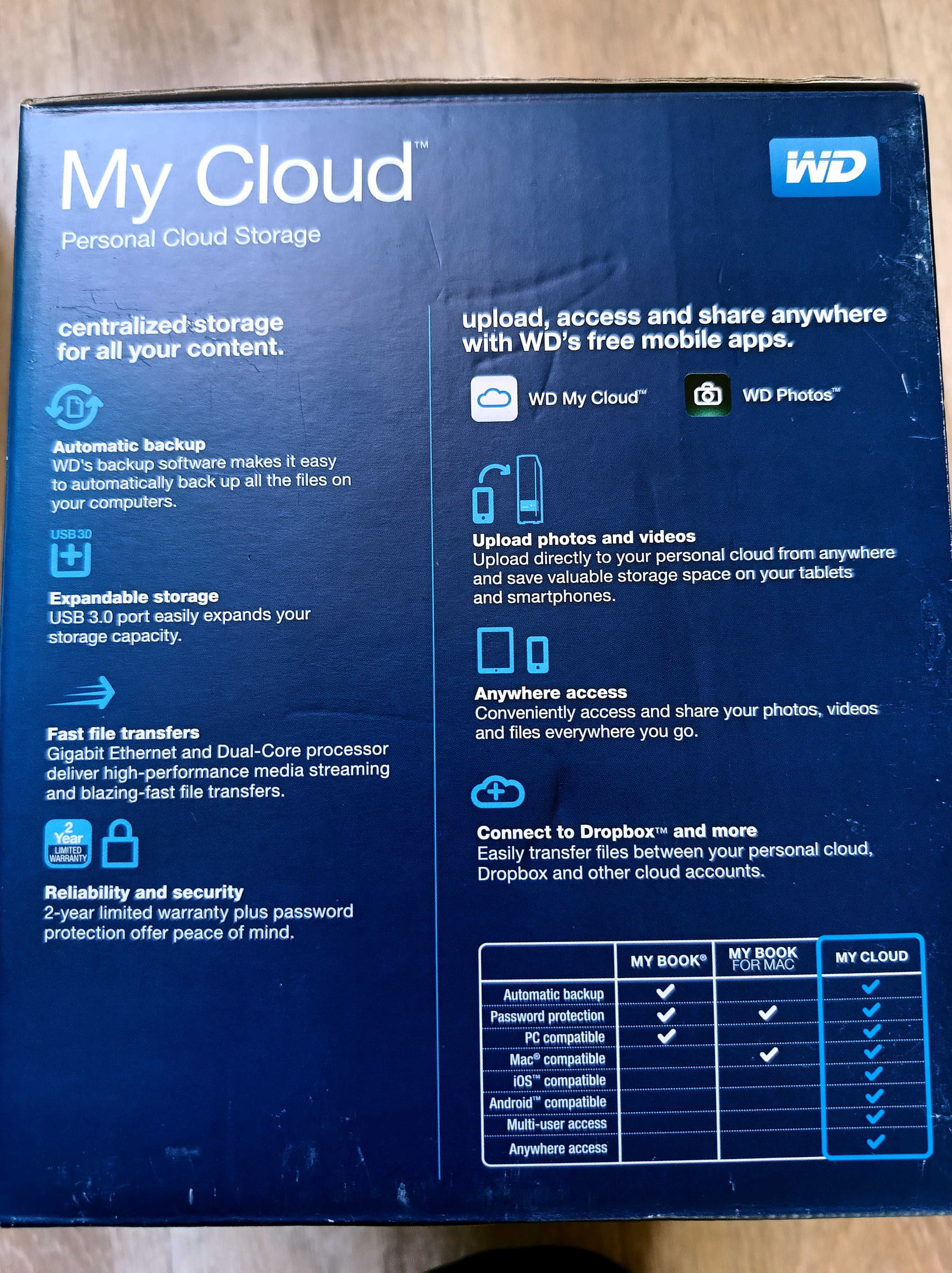 NAS WD MyCloud 2TB stan bardzo dobry