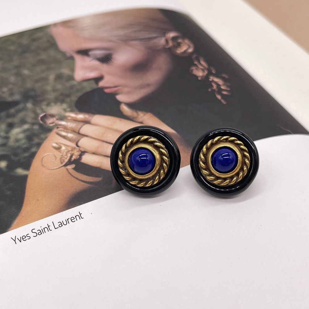 Вінтаж Сережки Yves Saint Laurent. Винтажные серьги YSL. Винтаж