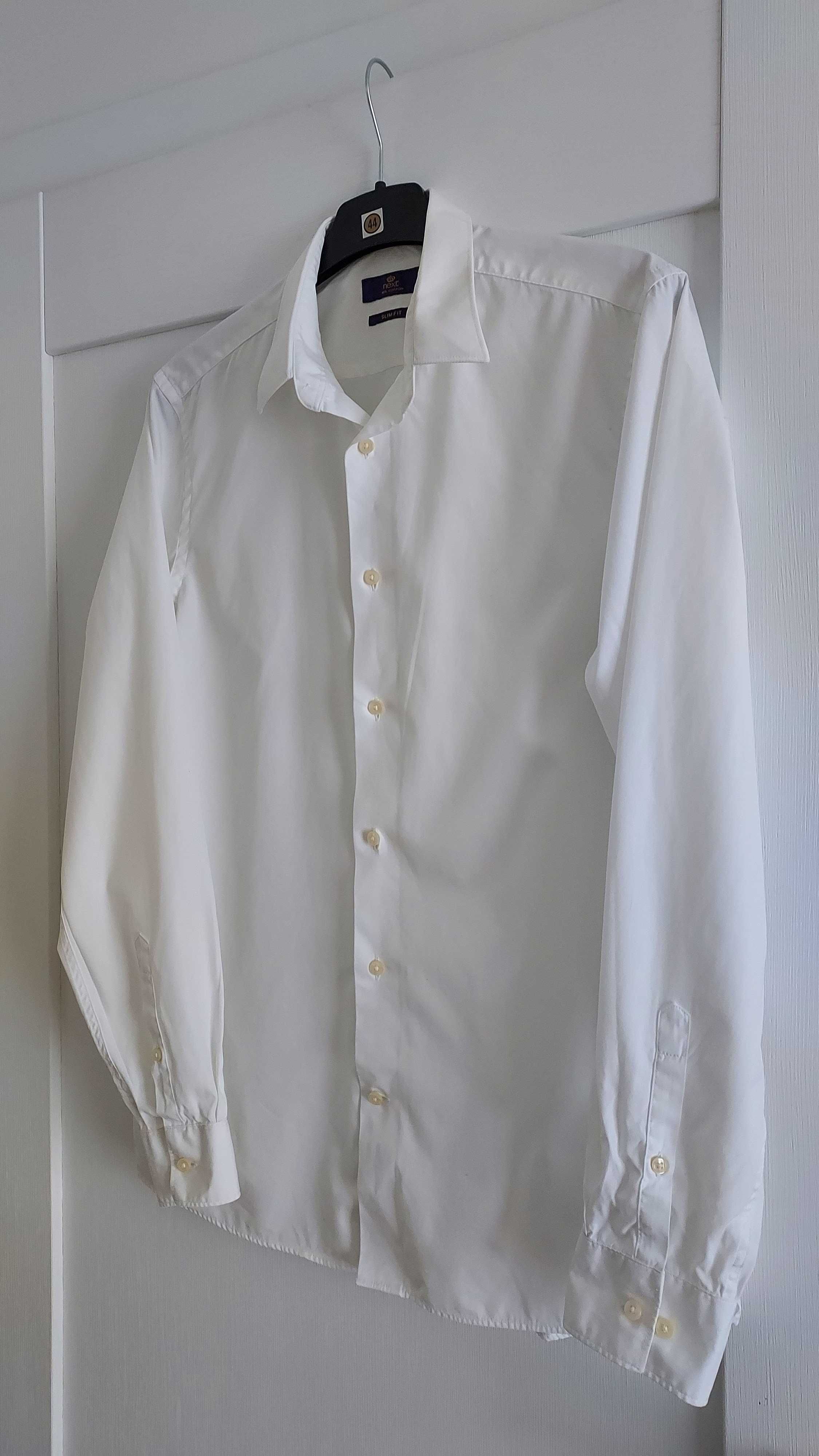 Biała koszula męska Next S slim fit 39 cm
