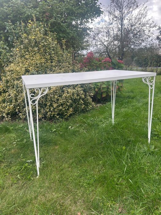 Biurko IKEA FALKHOJDEN, białe 110x65