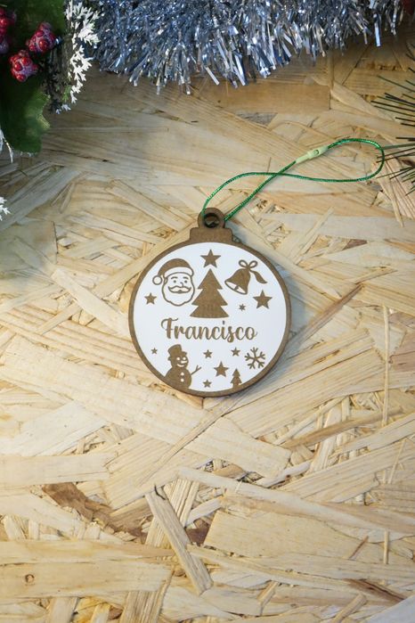 Bolas de Natal com nome personalizado