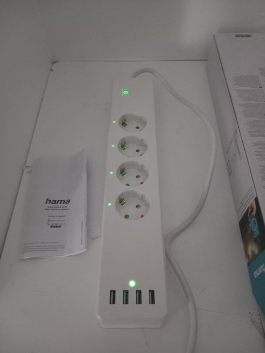 Listwa zasilająca 4 gniada plus usb