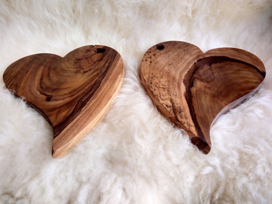 Podstawki pod kubki serca drewniane prezent na Święta Walentynki