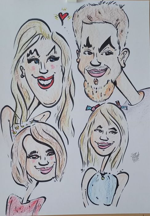 Cartoon simples por fotografia cor ou preto e branco