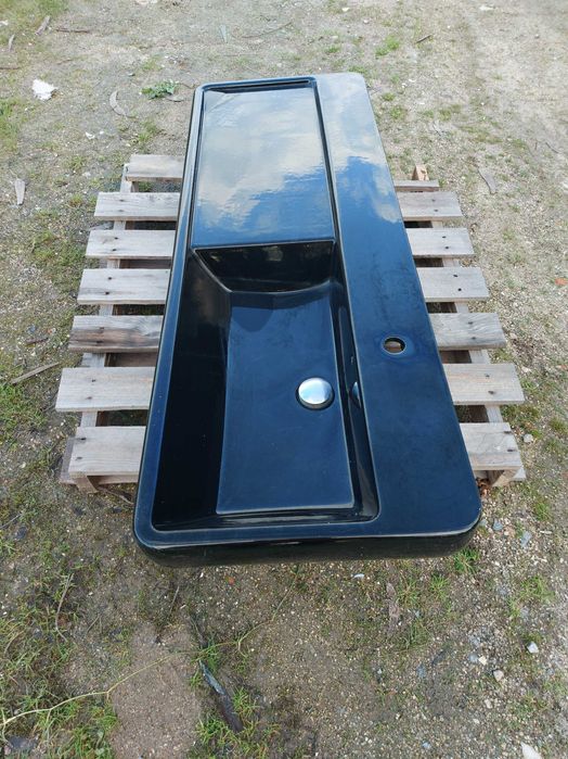 Lavatório de Pousar Preto 140 x 49 cm