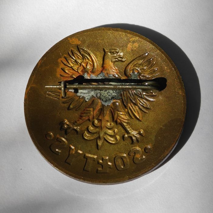 Odznaka ,,Sołtys" PRL orzeł w koronie sygnowana "W"