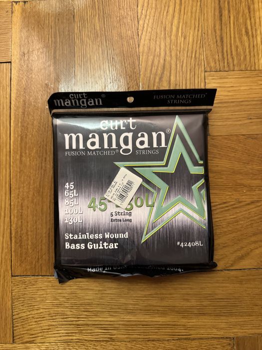 Струни Curt Mangan Stainless Wound Bass Guitar 45/130