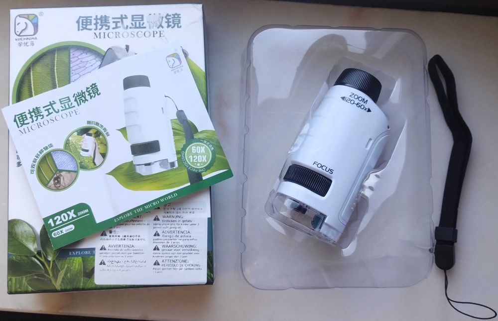 Microscópio Portátil Zoom 120X