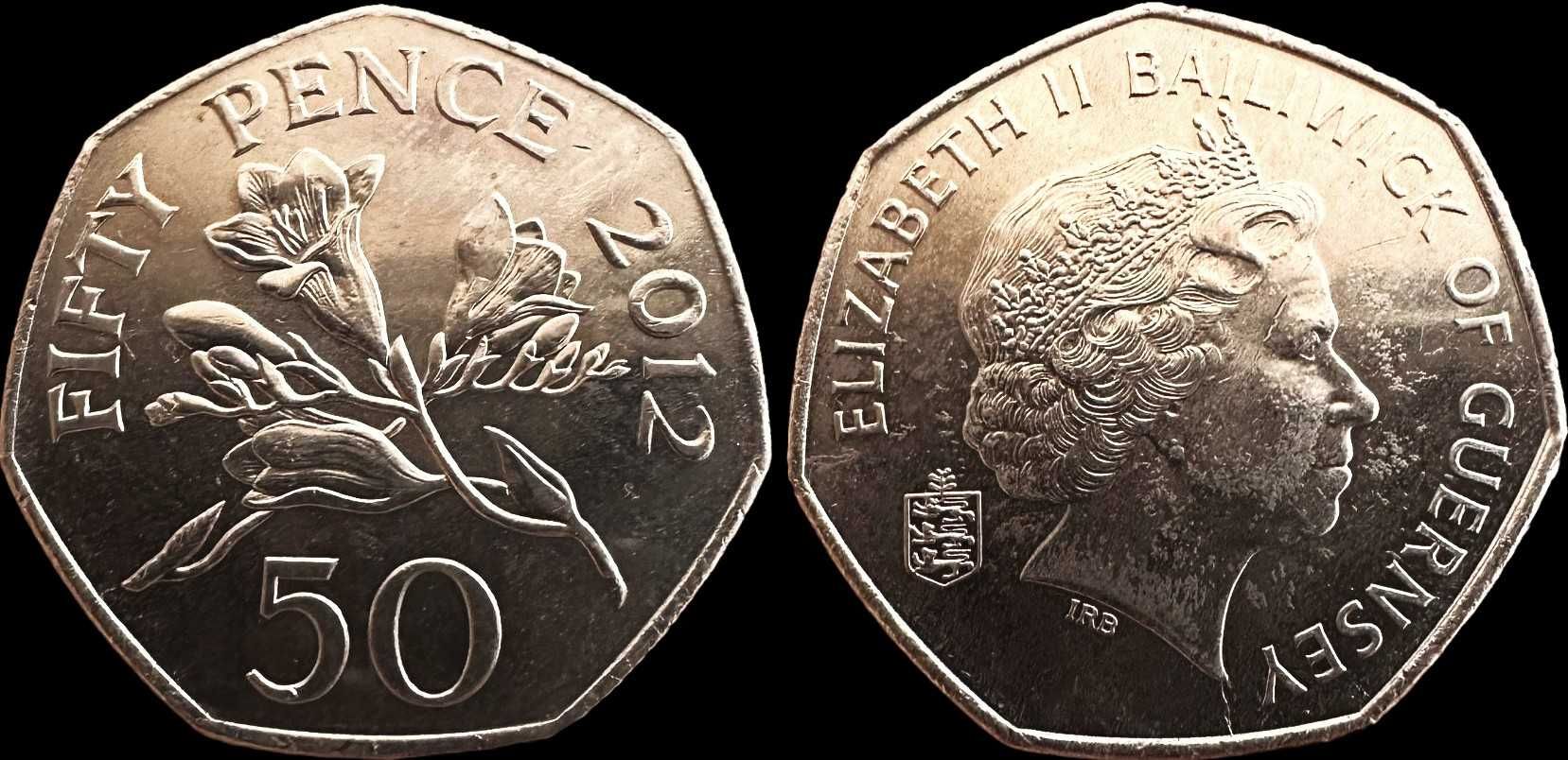 Moeda de 50 Pence - 2012 - Guernsey - Elizabeth II