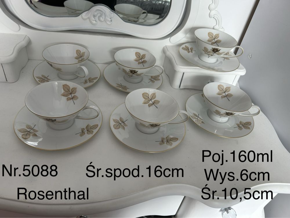 Komplet 6 filiżanek porcelana Rosenthal nr.5088