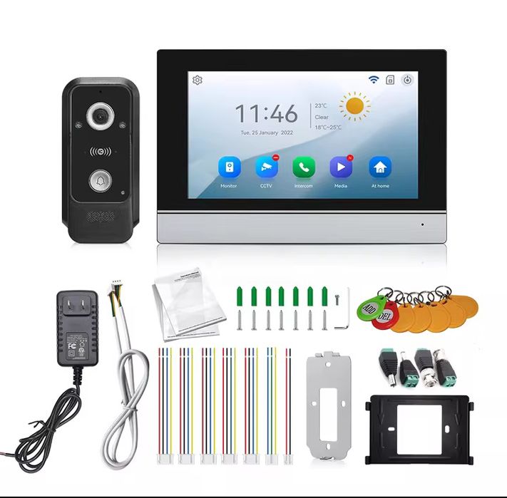 Tuya Smart Wi-Fi видеодомофон с системой сигнализации