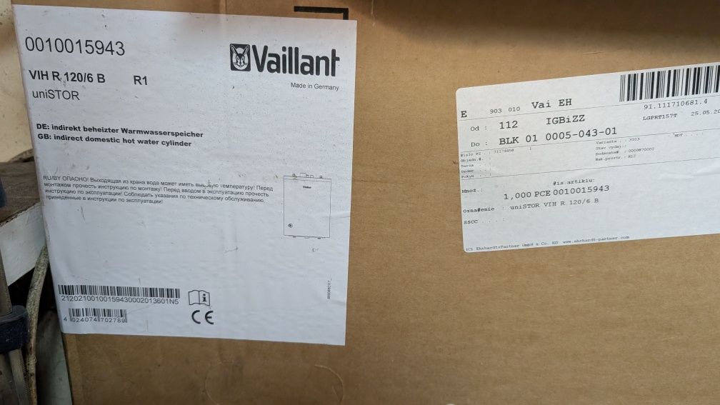 Vaillant Zasobnik VIR R 120/6 B zasobnik stojący
