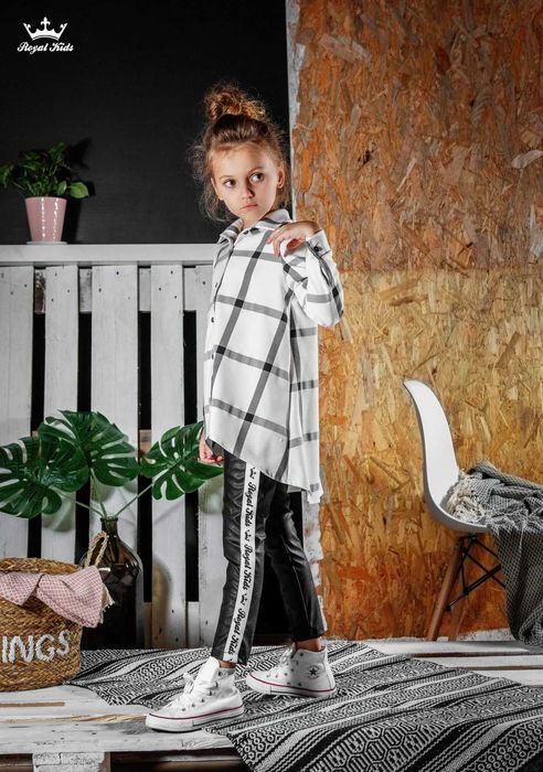 Wyprzedaż Koszula Royal Kids elegancka krata dziewczynka 104/110