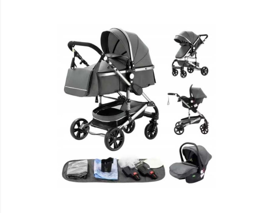 Wózek 3w1 Gondola Spacerówka Fotelik + Gratisy