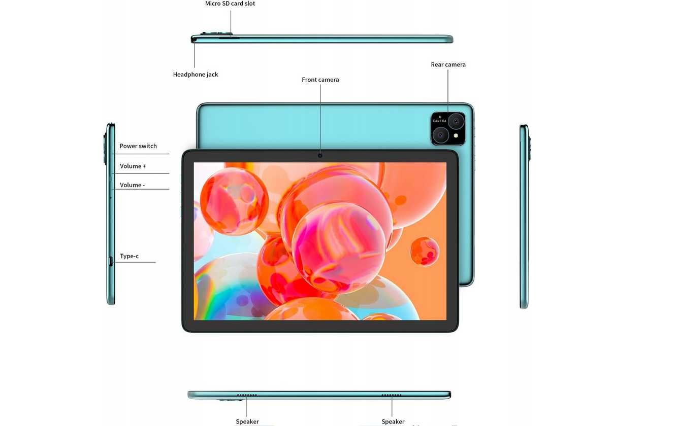 Tablet 10-calowy VASOUN TAB11 z systemem Android13, 5 GHz WiFi 128 GB