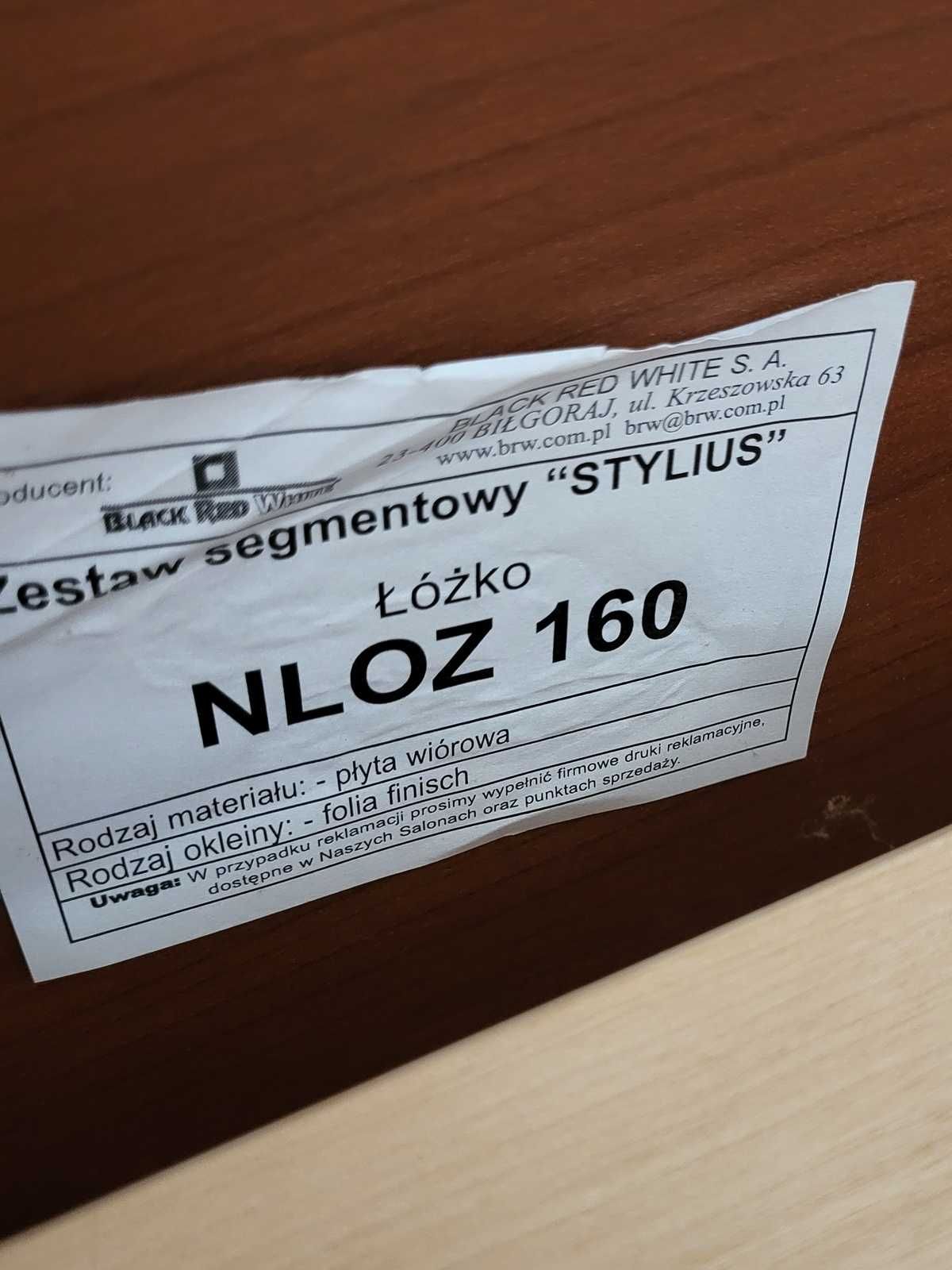 Łóżko Stylius BRW czereśnia antyczna stelaż 160x200 bdb