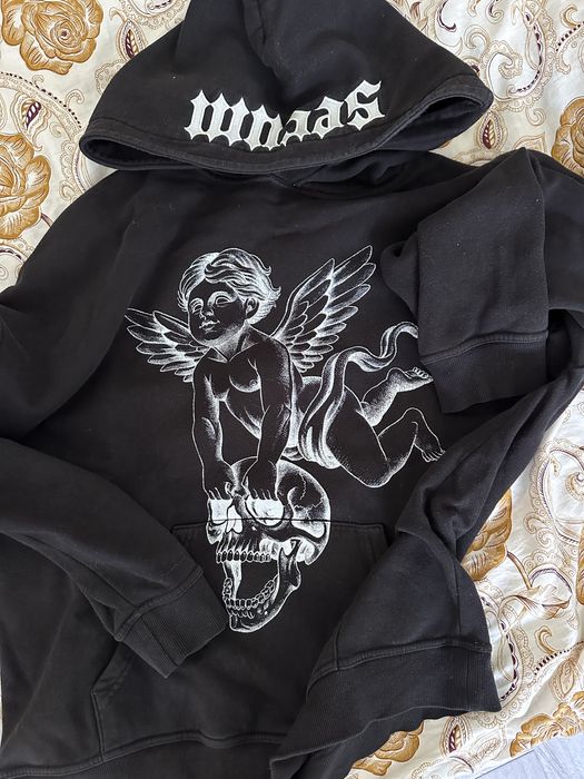 Bluza SERUM z aniołem i czaszką – czarna, unisex