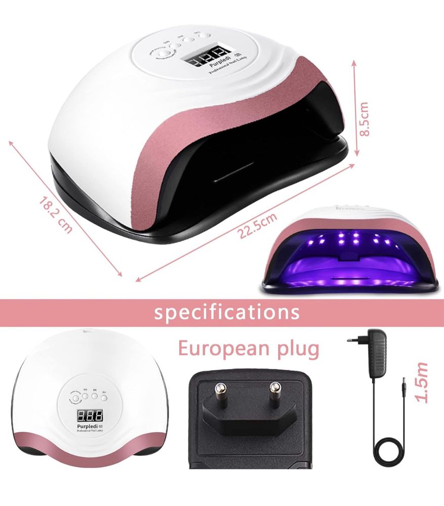 Lampa do paznokci Purpledi UV LED,