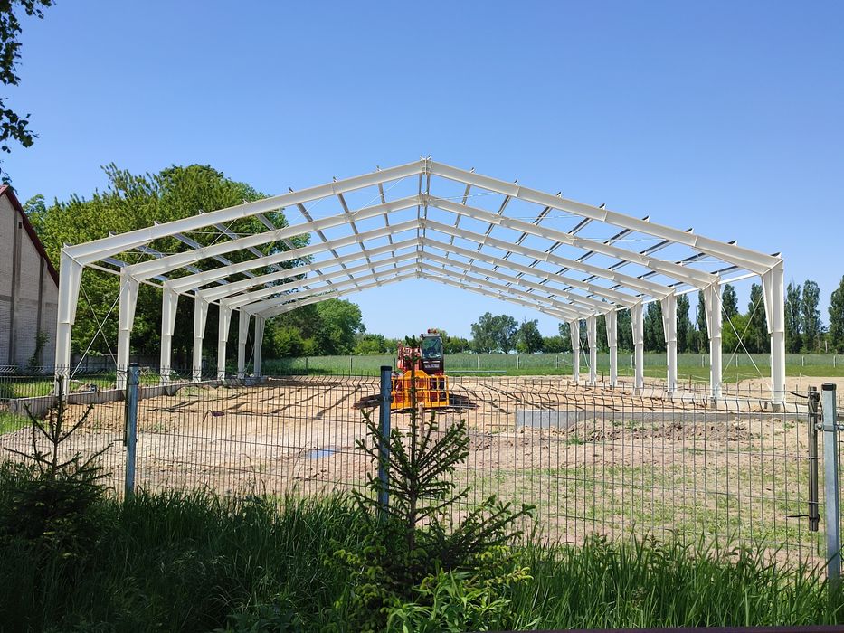 Konstrukcje stalowe. Garaże, wiaty, obory.