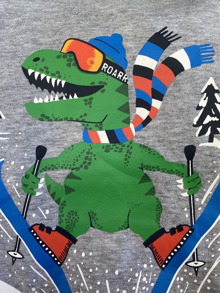 Sweatshirt camisola treino com capuz menino dinossauro