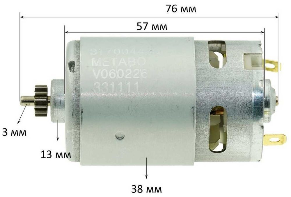 Двигатель шуруповерта 18V Metabo BS 18 оригинал, шур301