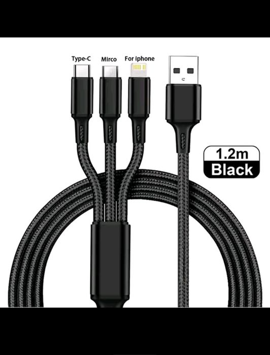 Cabo carregador 3 em 1 novo ler anuncio