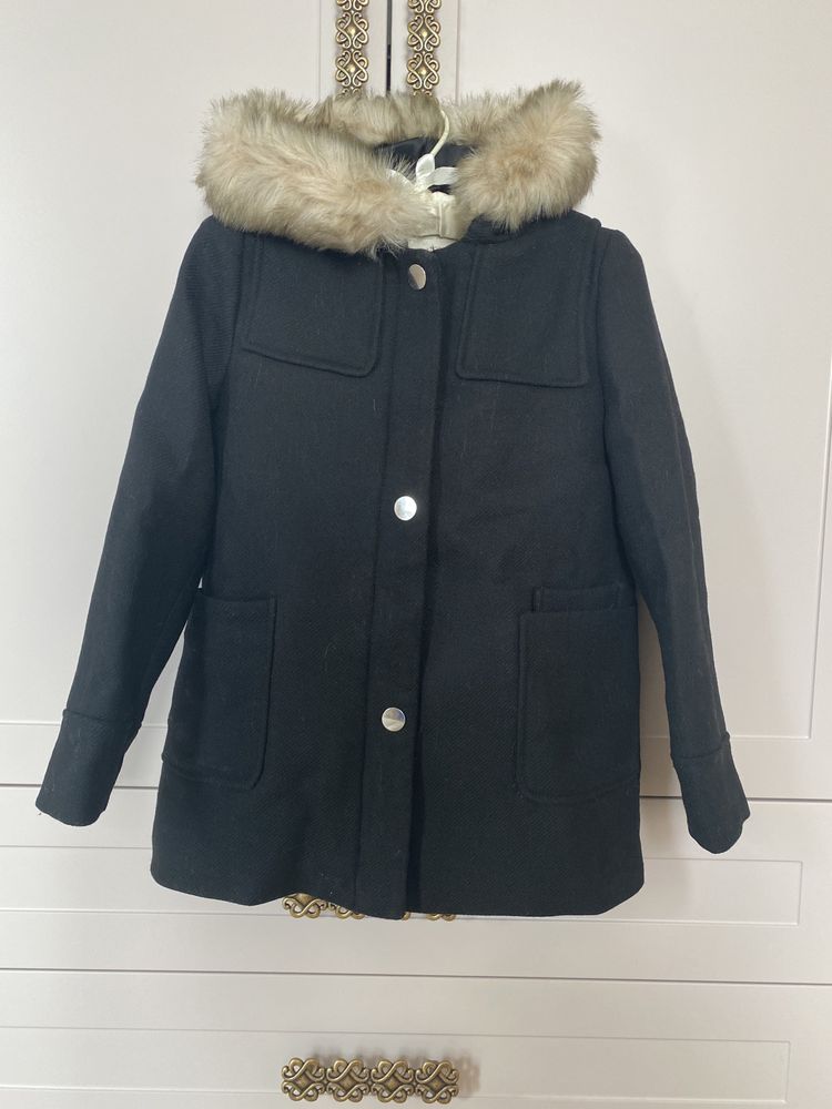 Пальто Zara теплое, 10-12 лет шерсть, новое