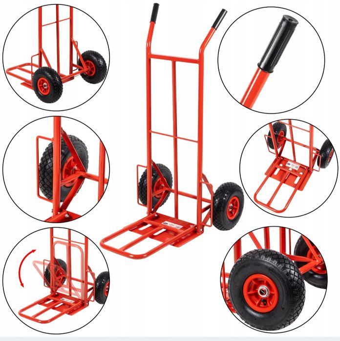 Візок вантажний складський з подвійною платформою