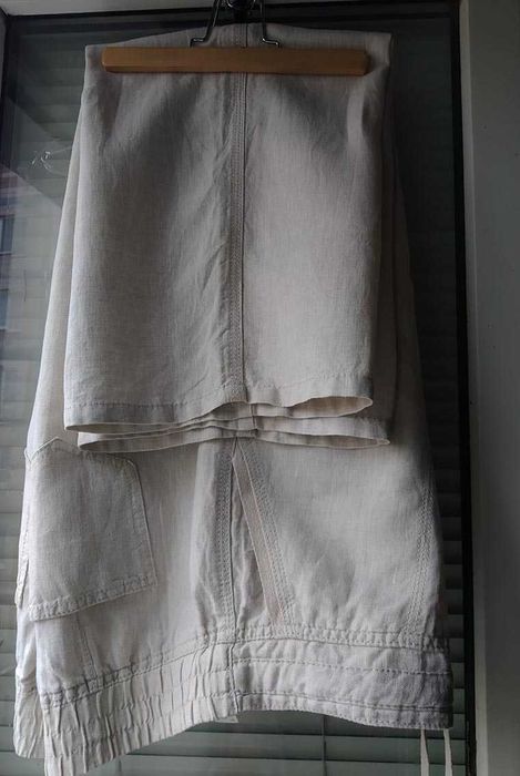 Брюки лен ровные от бедра  размер 16  на 50-52  лляні льон