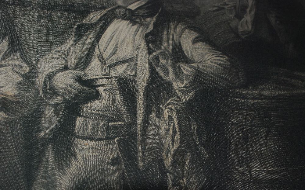 Duża litografia. Johann Peter Hasenclever,