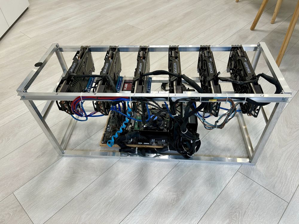 Готовая Майнинг ферма 6шт 6GB GTX 1060 Nvidia для криптовалюты РИГ