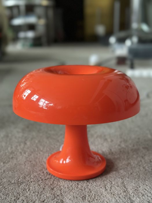 Retro lampka pomarańczowa Space Age nocna stołowa Modern Loft