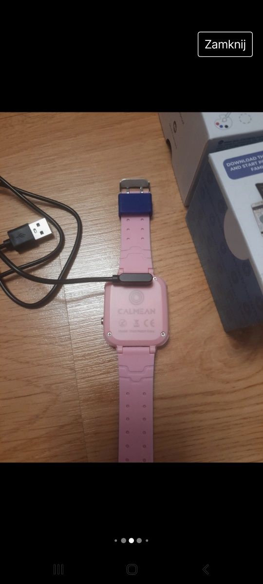 Zegarek smartwatch dla dzieci różowo-fioletowy Calmean