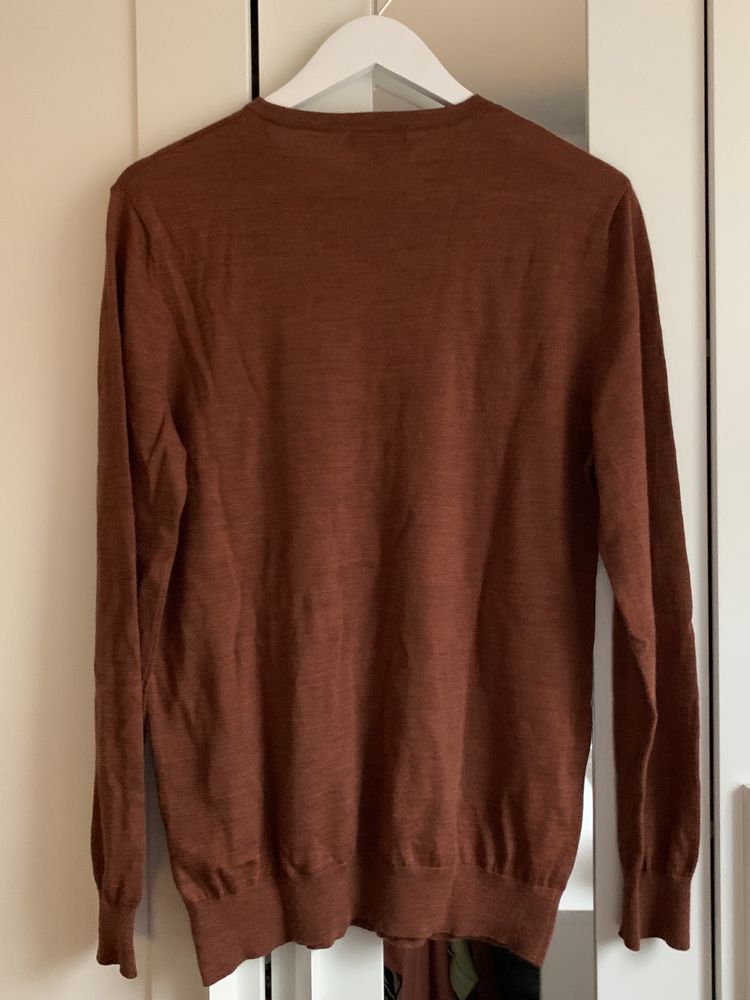 Męski sweter wełniany Dressmann rozmiar M/L 100% merino