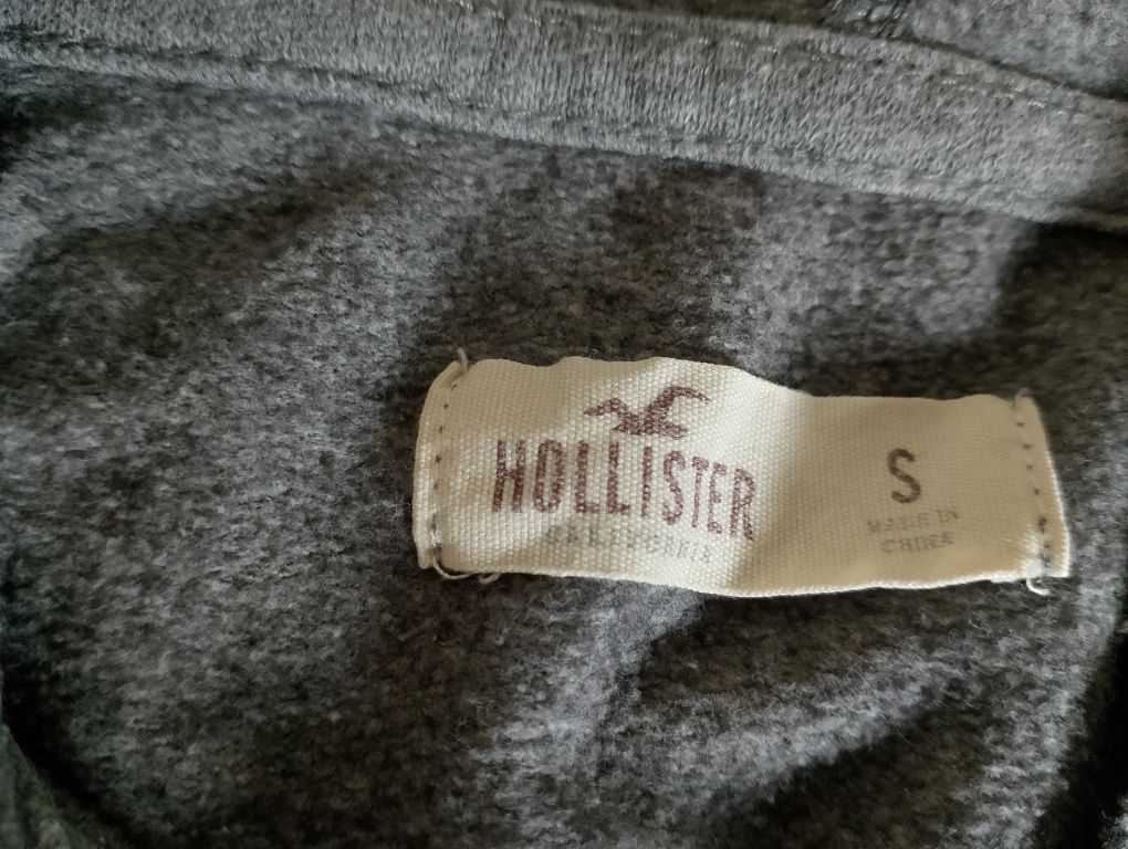 Szara bluza damska z kapturem Hollister vintage y2k alternative