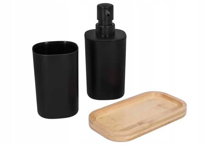 Dozownik do mydła+Organizer Kubek na szczoteczki Mydelniczka łazienki