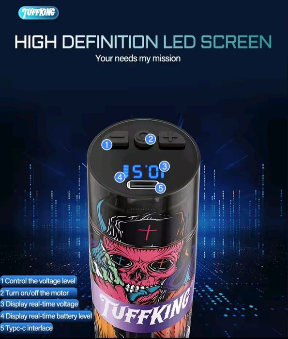 Тату машинка Tuffking Luxury Skull. Єксклюзив! Обмежена серія!