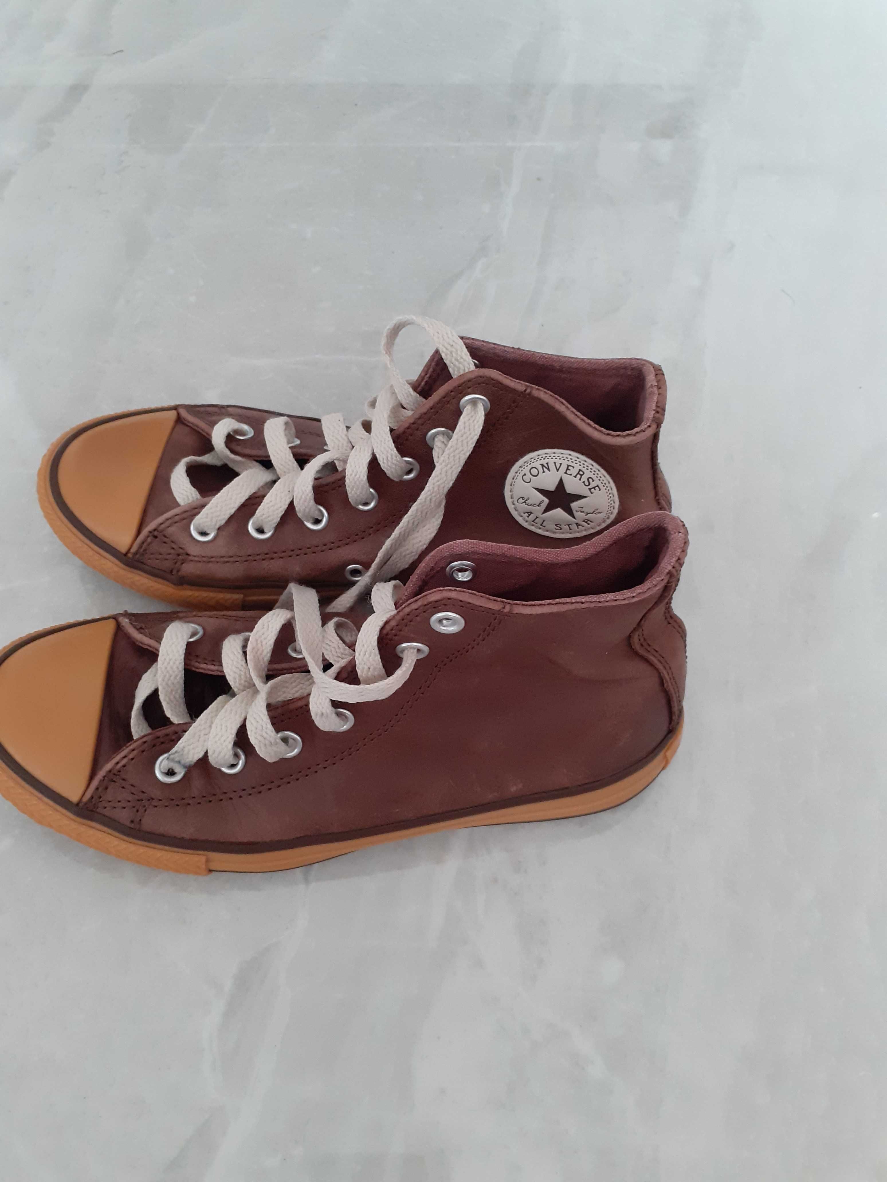 Trampki CONVERSE rozmiar 35 skóra brązowe