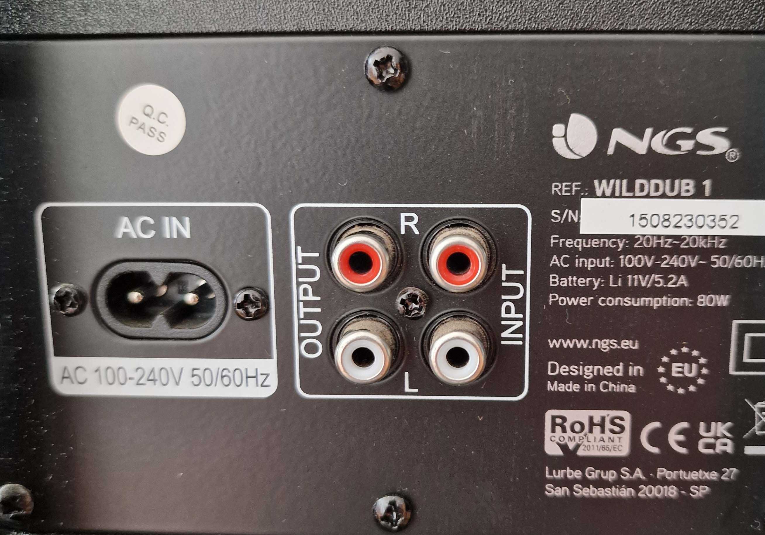Coluna NGS Portátil C/Bateria  300W Bluetooth True Wireless Duplo