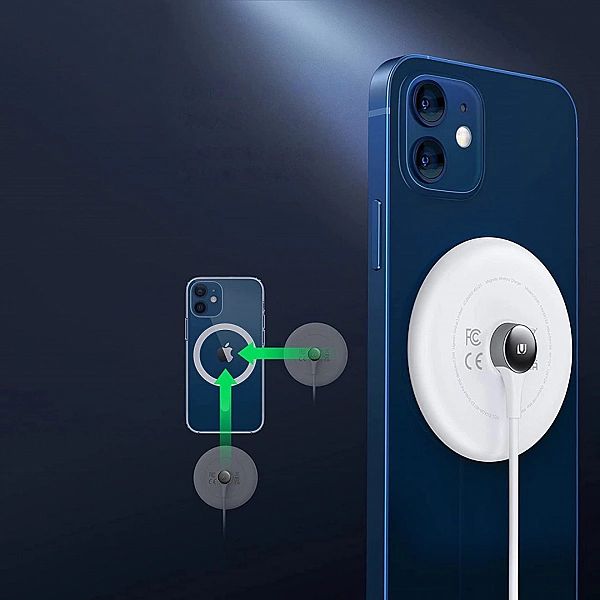 Ugreen ładowarka bezprzewodowa Qi 15W z silikonowym etui kompatybilna