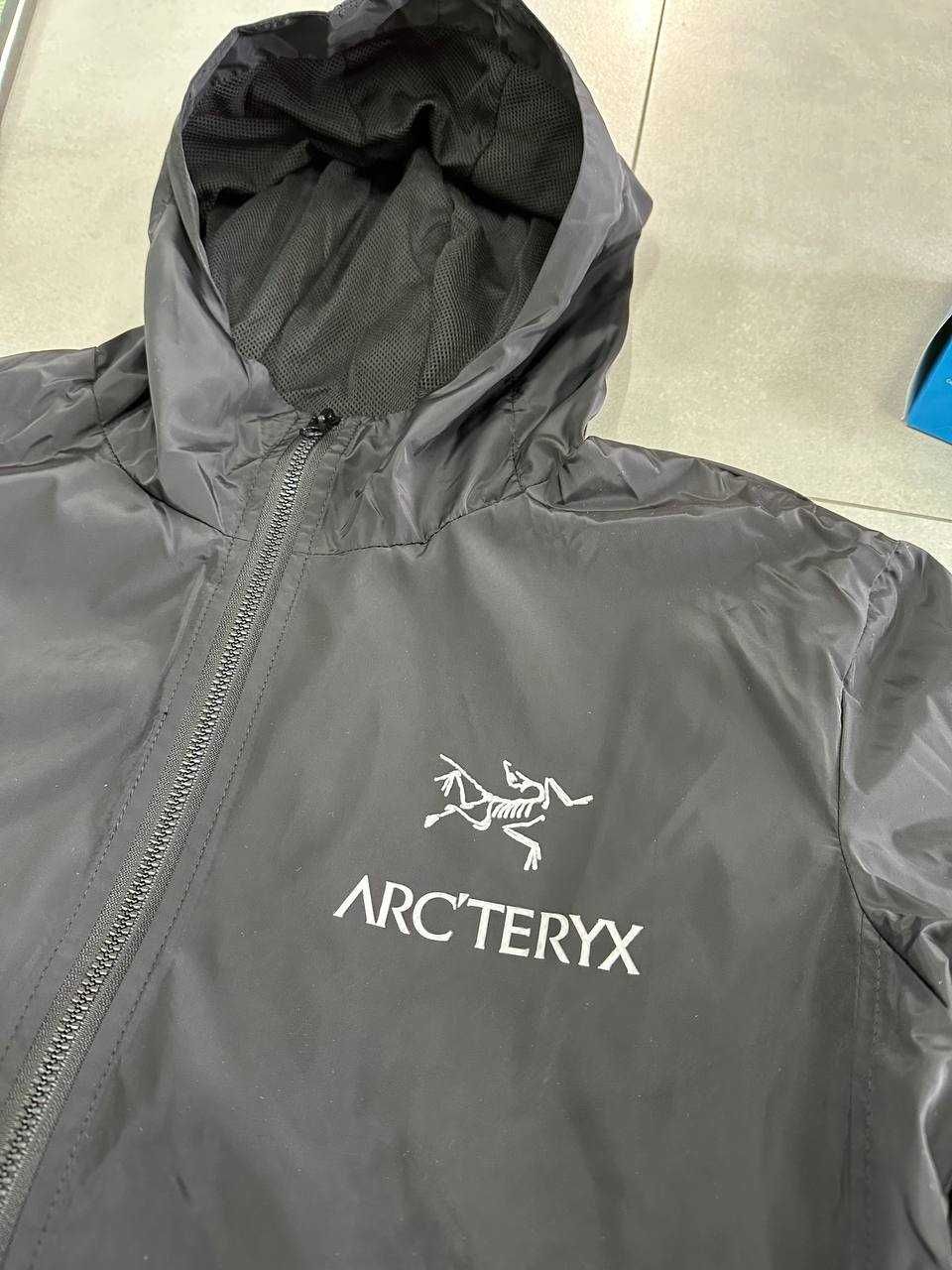 Мужская черная ветровка Arcteryx GoreTex // Вітровка Артерікс ГорТекс