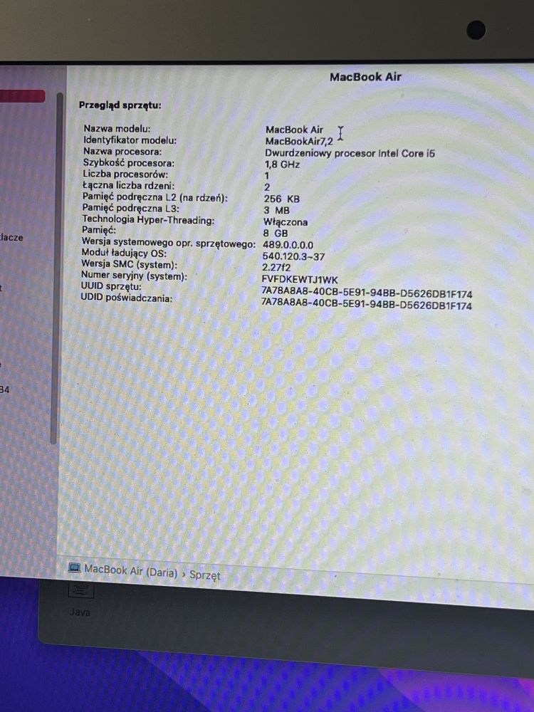 Macbook air 2017